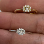 14K Gold Minimal Diamond Baguette Engagement Ring - additional product view 5