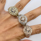 10K Gold Roulette Spinning Diamond Baguette Ring - additional product view 3