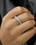 Male model wearing 14k Circle Cut Lab Diamond Ring Band