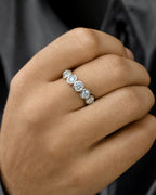 Male model wearing 14k Circle Cut Lab Diamond Ring Band