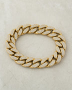 14K Rose Gold & Diamonds Cuban Link 11.9mm styled photo