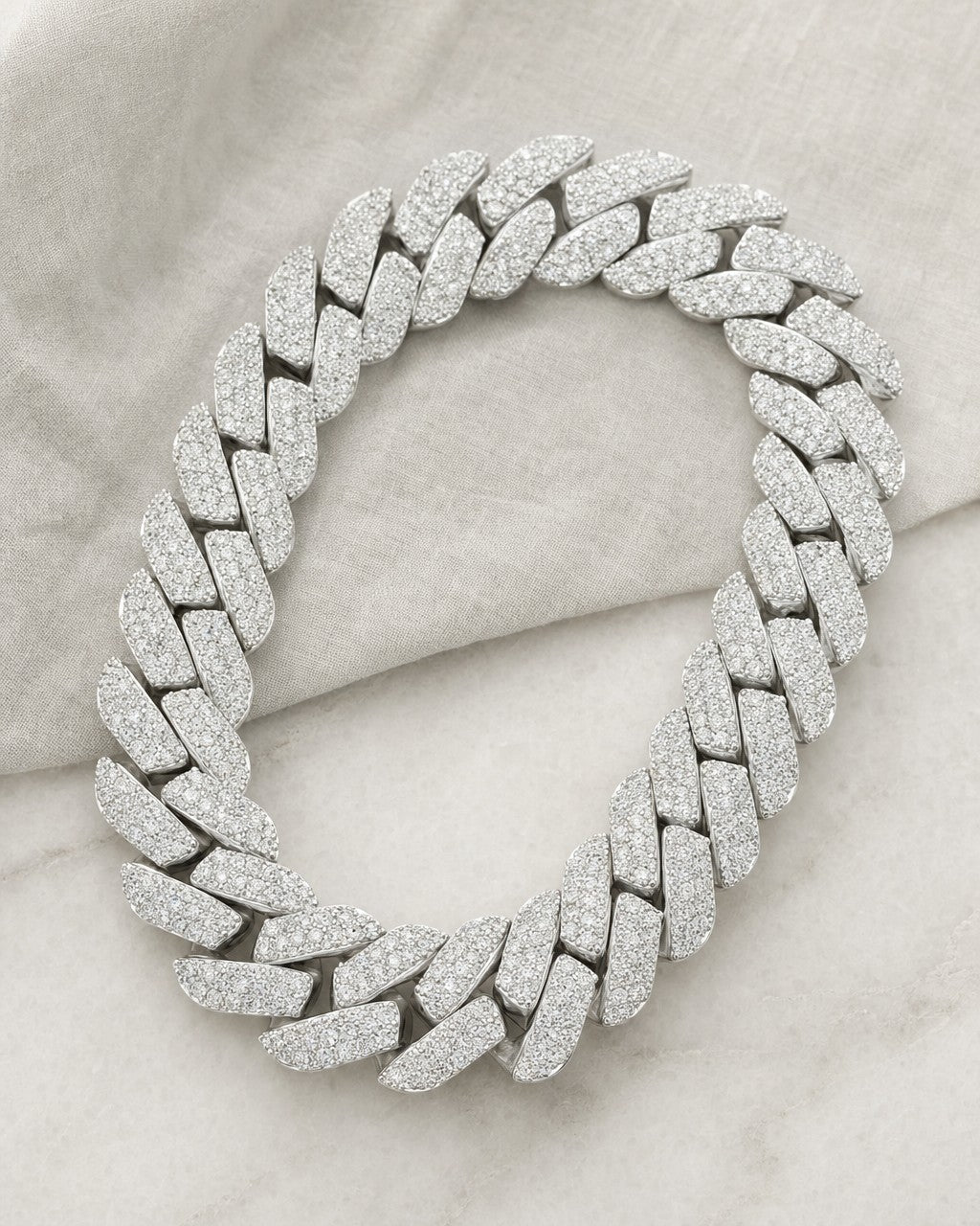 14K Gold & Diamond Cuban link 14.5mm styled photo