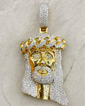 14k Cuban Style Jesus Piece styled photo