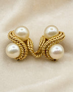 Gold Pearl Earrings styled photo