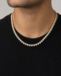 Male model wearing 14K and CZ Stones Heart Necklace
