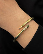 Male model wearing 10K Custom Pencil Bangle Bracelet