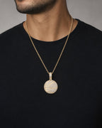 Male model wearing 10K Basketball Custom Pendant