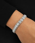 Male model wearing 14k Split Baguette Diamond Bracelet