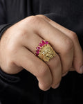 Male model wearing 10k Vintage Native American Ring