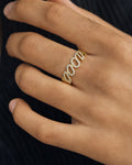 Male model wearing Moody 14K Gold Diamond Ring