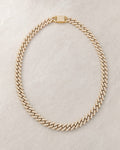 14k 12.3mm Rose and White Gold Cuban 20” styled photo