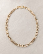 14k 12.3mm Rose and White Gold Cuban 20” styled photo