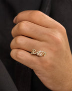 Male model wearing Baddie 14K Gold Diamond Ring