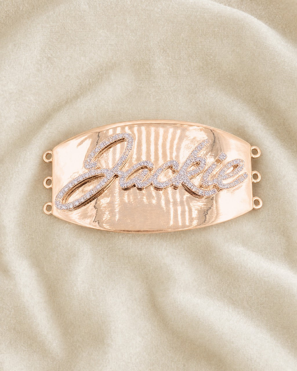 14k Custom Bracelet Plate styled photo