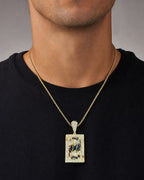 Male model wearing 10k King of Diamonds Charm