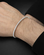 Male model wearing 10k 2mm Diamond Dream Bracelet