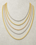 10K 4MM Cuban Link Diamond Chain 16-24" styled photo