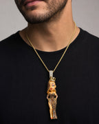Male model wearing 3D Jessica Rabbit Diamond Pendant