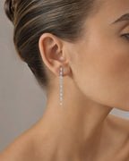 Female model wearing 14K Bridal Shape Cocktail Earrings