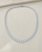 14K Bridal Diamond Graduated Tennis Chain styled photo