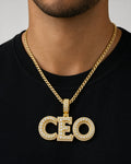 Male model wearing 14K Ceo Pendant