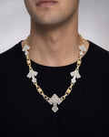 Male model wearing Jumbo Baguette Cross Chain