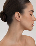 Female model wearing 10K Butterfly Earrings