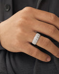 Male model wearing 10K Cluster Diamond Ring