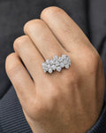 Male model wearing 10K Cake Diamond Ring