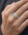 Male model wearing 10K Bold Diamond Ring Band