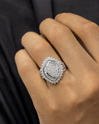 Male model wearing 10K Diamond Baguette Ring