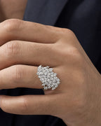 Male model wearing 10K Cluster Diamond Ring