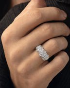 Male model wearing 10K Cluster Diamond Ring