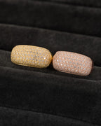 14K Bling Pave Diamond Ring Band styled photo