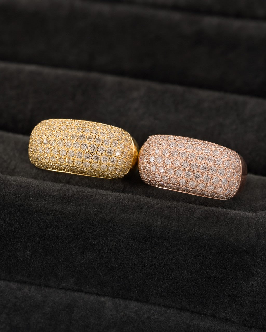 14K Bling Pave Diamond Ring Band styled photo
