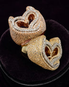 10K Devilish Heart Diamond Ring styled photo