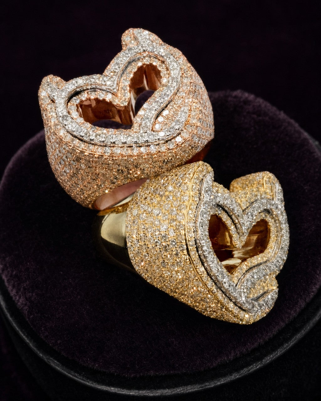 10K Devilish Heart Diamond Ring styled photo
