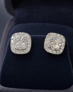 10K 10MM Rounded Square Halo Diamond Ring styled photo