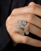 Male model wearing 14K Jumbo Butterfly Diamond Ring