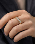 Male model wearing 14K Anthem Diamond Ring