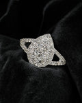 14K Pear Halo Diamond Engagement Ring styled photo