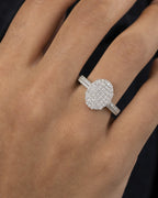 Male model wearing 14K Oval Diamond Ring