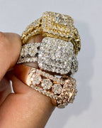 10K Luke Square Diamond Ring styled photo
