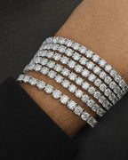Male model wearing 14K Tennis Bracelet 7"