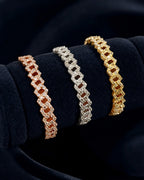 10K 4M Cuban Link Diamond Ring styled photo