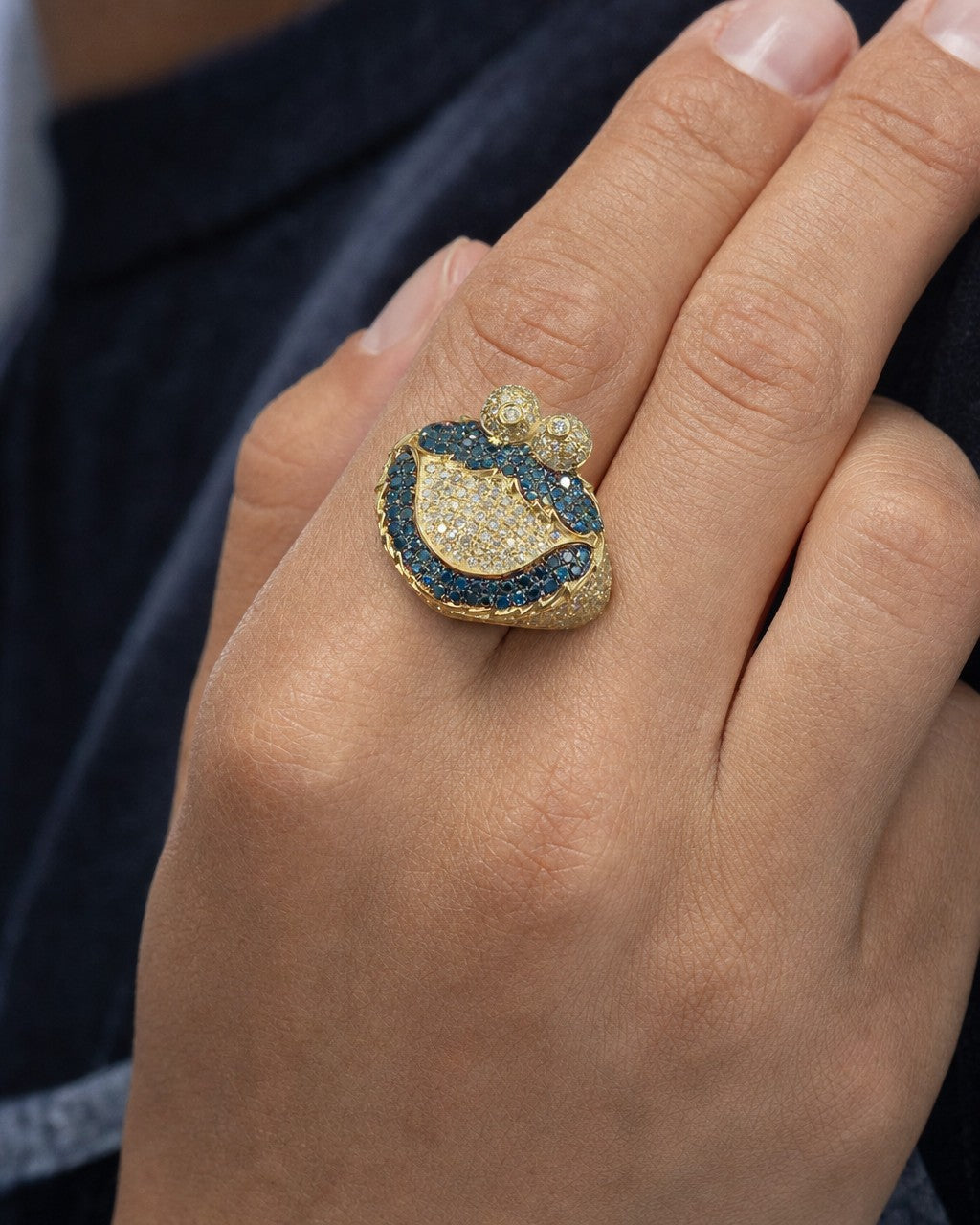 Male model wearing 10K Monster Diamond Ring