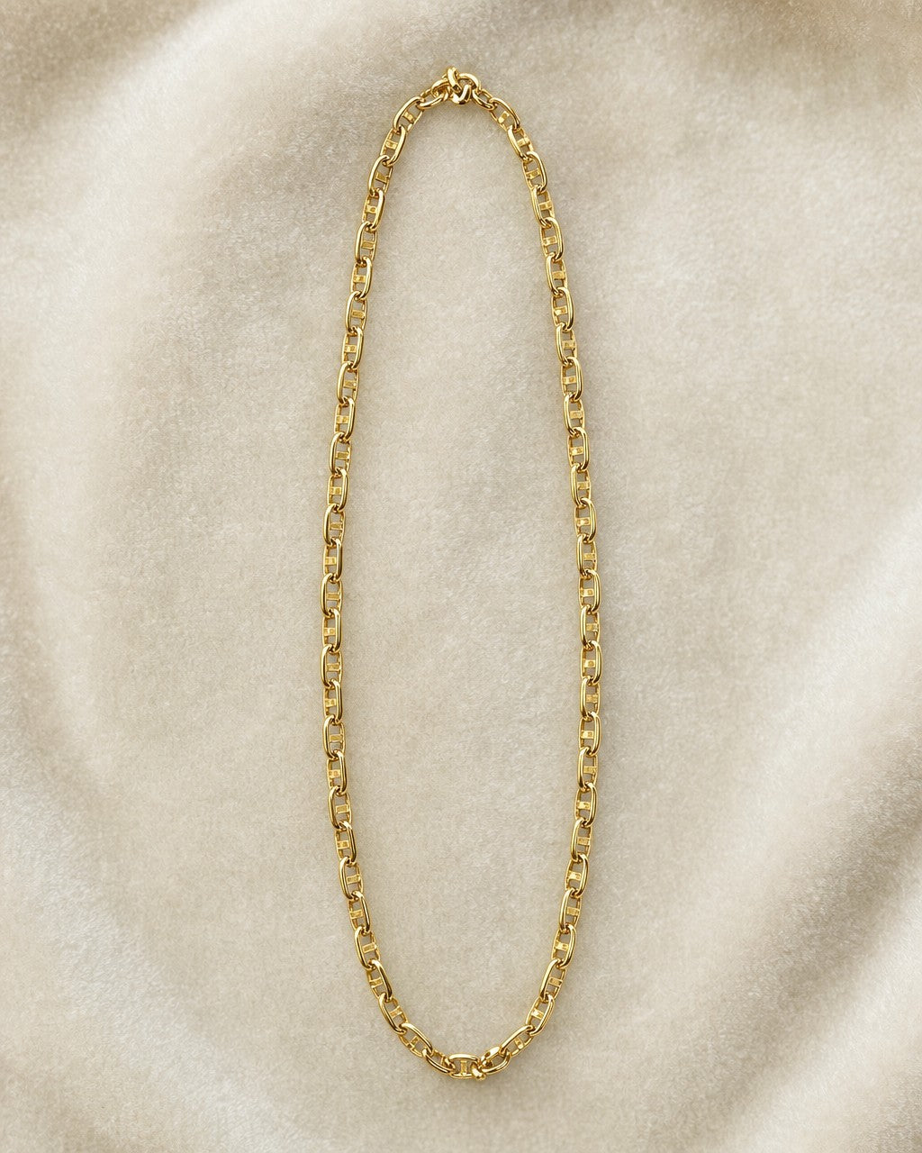 14K 3MM Mariner Link Bracelet 7" styled photo