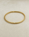 14K 3.5MM Thick Rolo Link Bracelet 8" styled photo