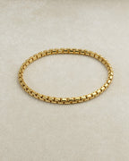 14K 3.5MM Thick Rolo Link Bracelet 8" styled photo