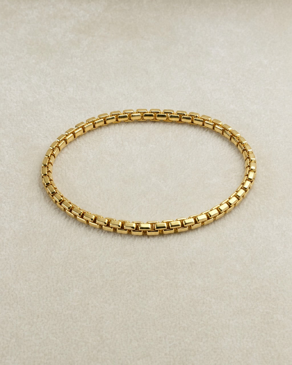14K 3.5MM Thick Rolo Link Bracelet 8" styled photo